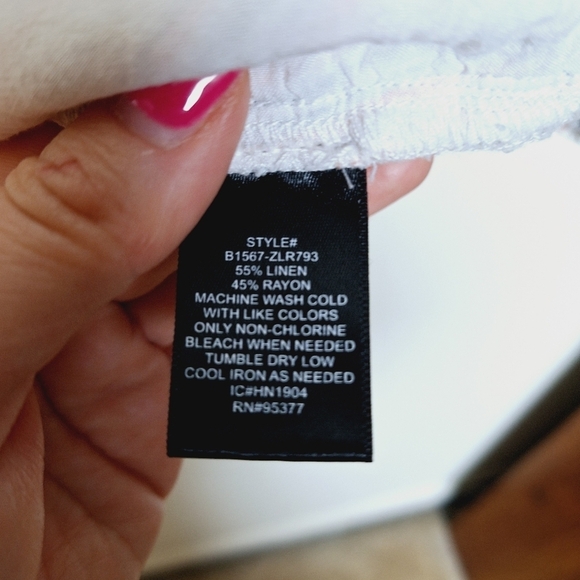 Sanctuary Striped Linen Blend Short Sleeve Smocked Blouse Size Small - Picture 8 of 8